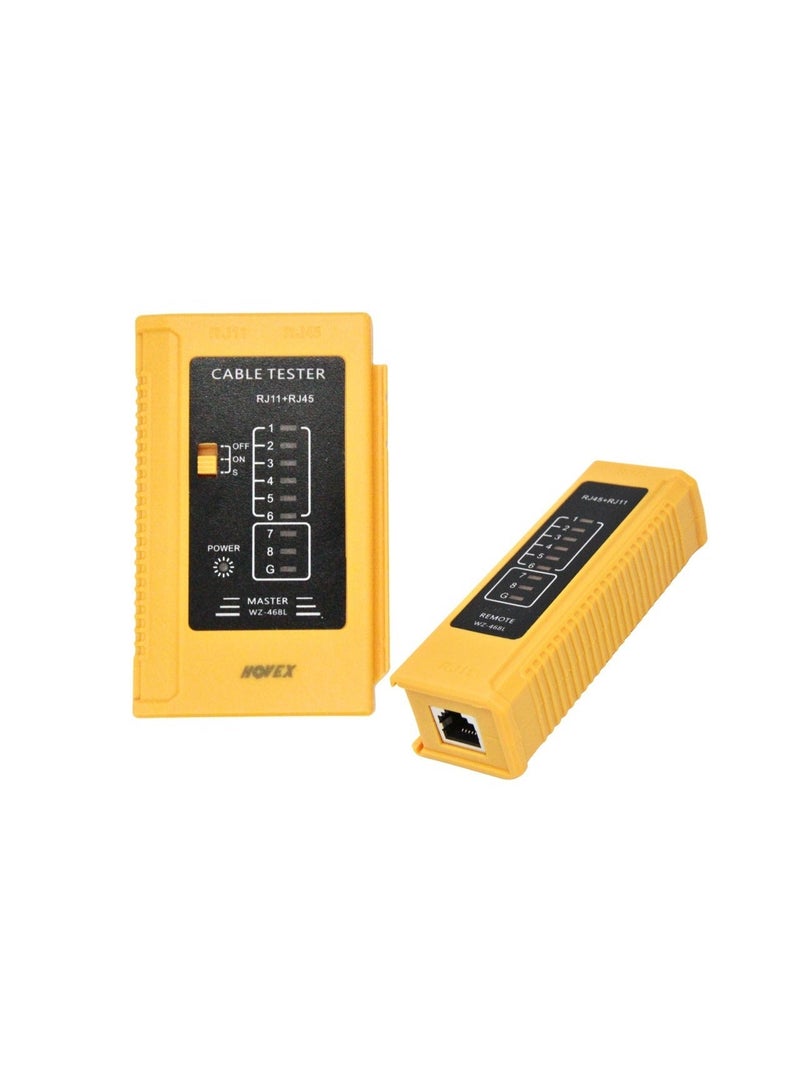 نوفيكس جهاز اختبار الكابلات NOVEX NCT-201 | جهاز اختبار كابلات الشبكة والهاتف RJ45 و RJ11 | جهاز اختبار LAN لخطوط الإيثرنت والإنترنت والهاتف - Image 2